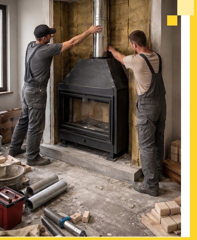 Изготовление и монтаж закрытых каминов в Шахтах под ключ