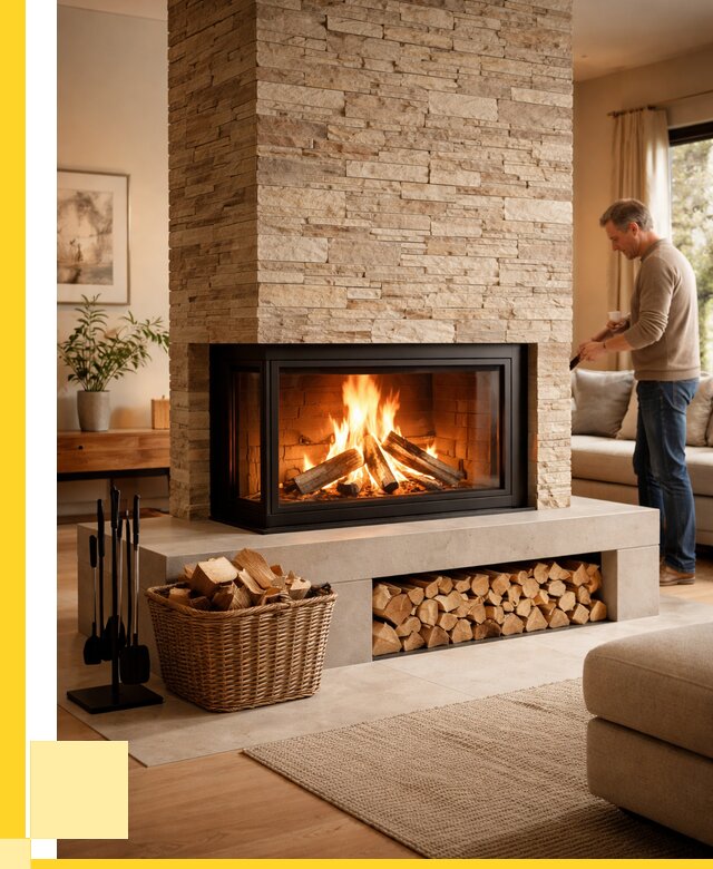 Дровяной камин под ключ в Шахтах от 217060 р. | ЭриданШхт