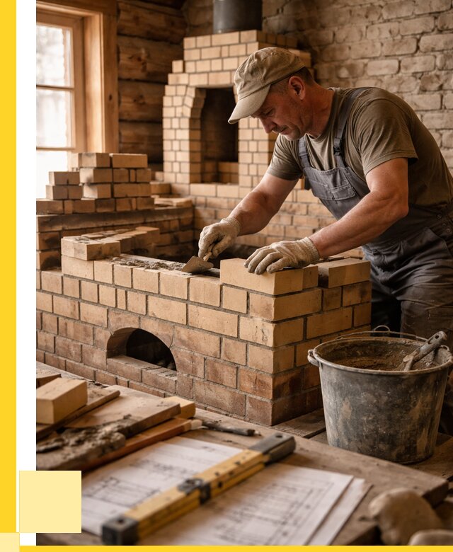 Кладка печей из кирпича в Шахтах цены от 32559 р. - ЭриданШхт