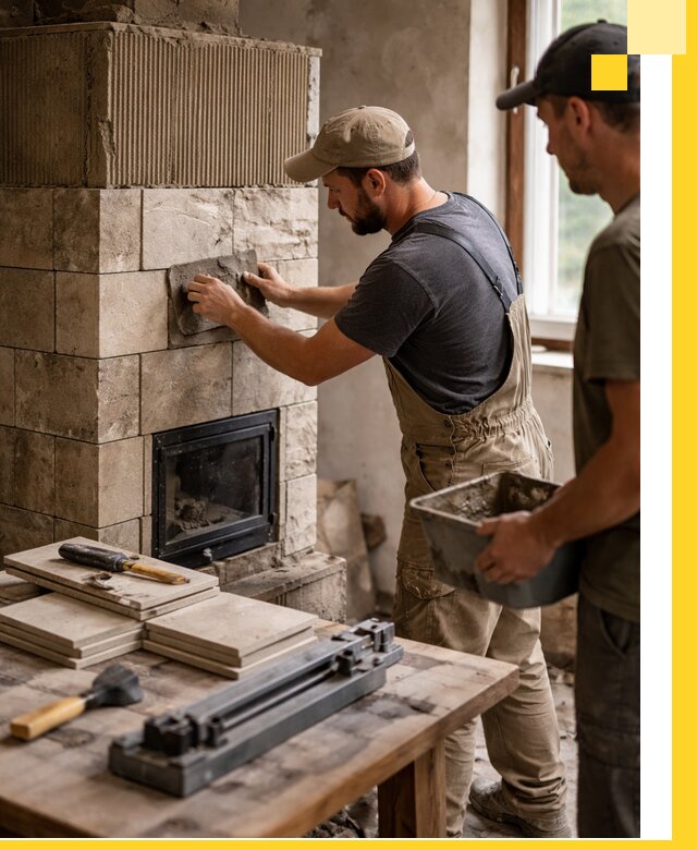 Профессиональная облицовка печей в Шахтах: керамика и камень