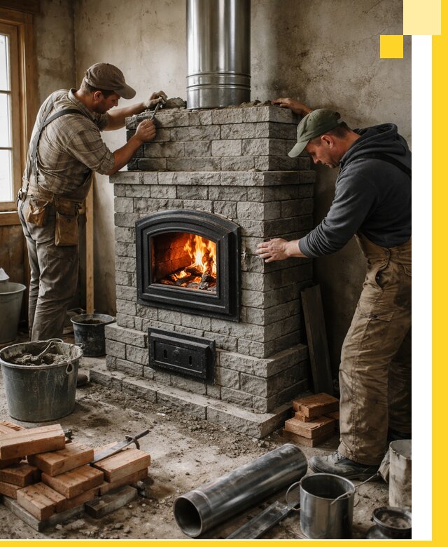 Производство, поставка и монтаж дровяных печей в Шахтах