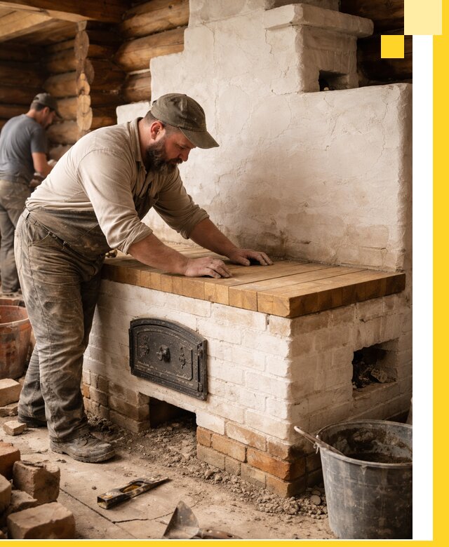 Проектирование и установка русской печи с лежанкой в Шахтах