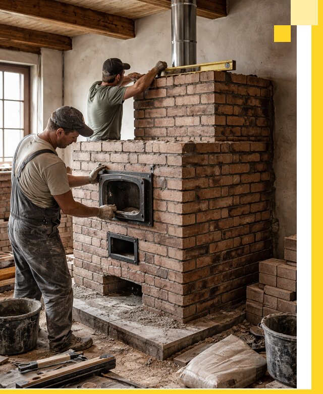 Печи для загородного дома под ключ в Шахтах — монтаж и сервис