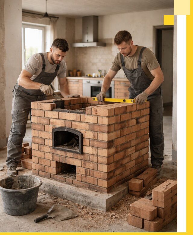 Установка и монтаж печей в частном доме в Шахтах под ключ