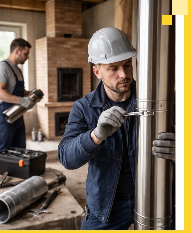 Профессиональный монтаж дымоходов для печей в Шахтах