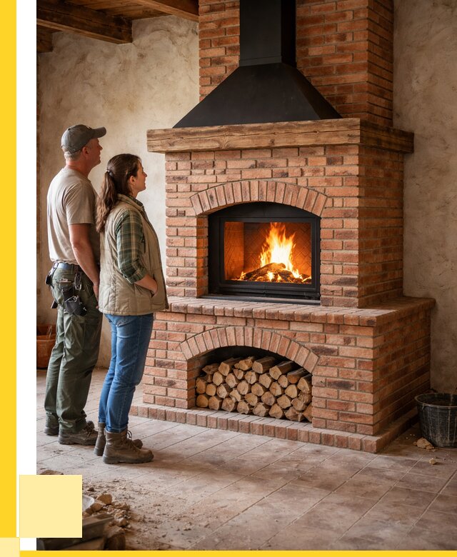 Печи камины из кирпича в Шахтах от 130236 р. | ЭриданШхт