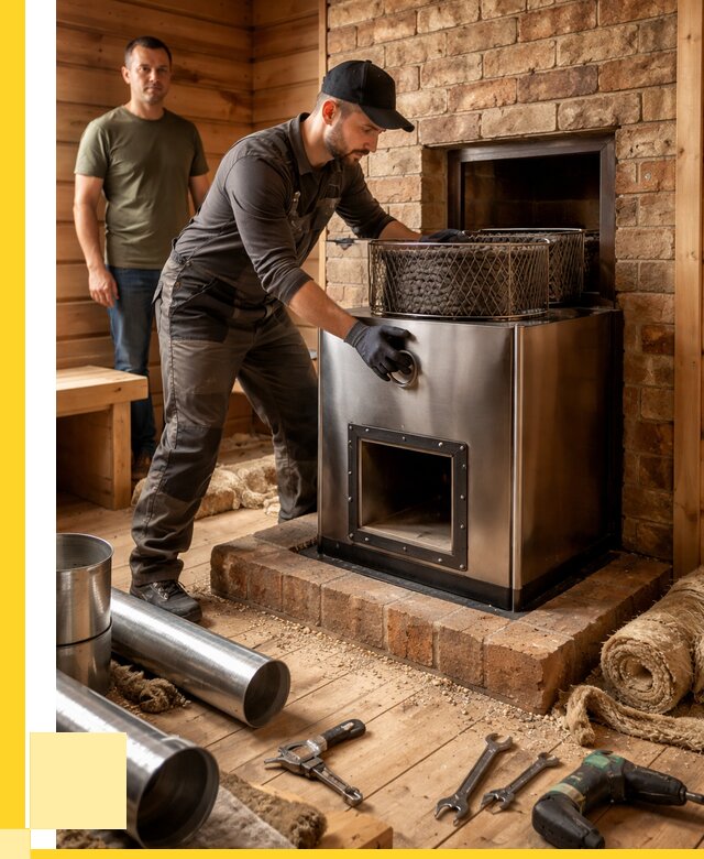 Монтаж банных печей под ключ в Шахтах от 19535 р., ЭриданШхт