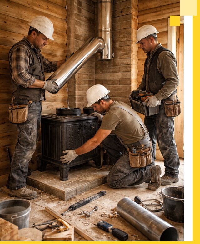 Профессиональный монтаж банных печей и дымоходов в Шахтах