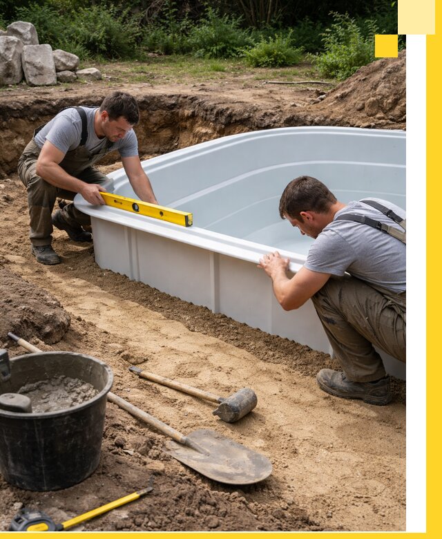 Производство и установка пластиковых бассейнов в Шахтах под ключ