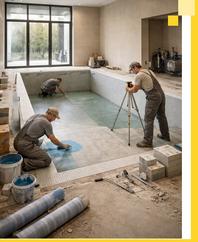 Проект и строительство закрытых бассейнов в Шахтах под ключ