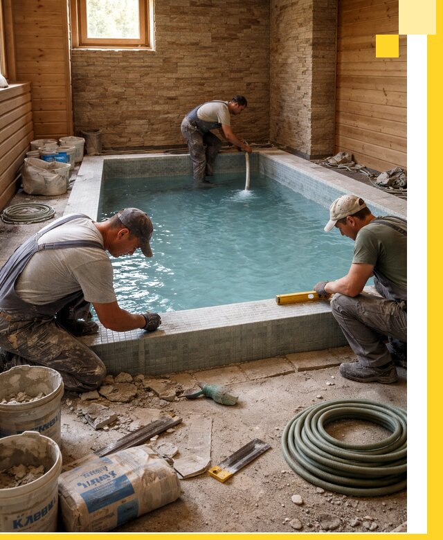 Проектирование и строительство бассейнов для бани в Шахтах