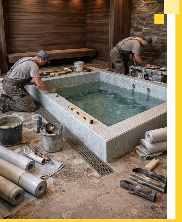 Установка и строительство бассейнов для сауны в Шахтах