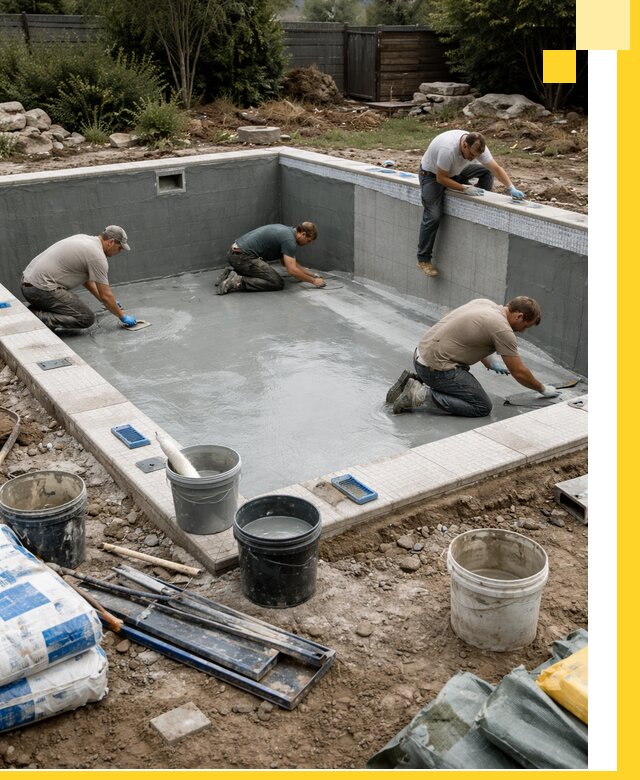 Изготовление и монтаж чаши бассейна под ключ в Шахтах