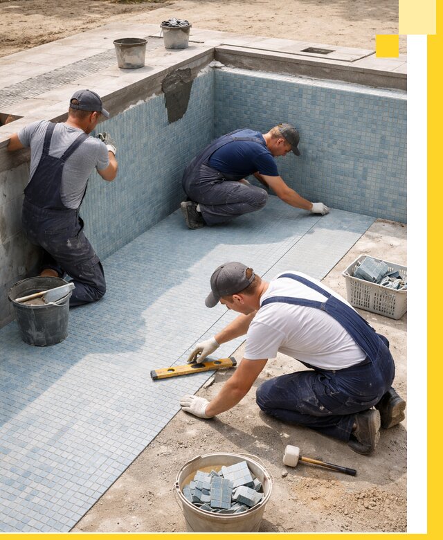 Укладка и установка плитки для бассейнов под ключ в Шахтах