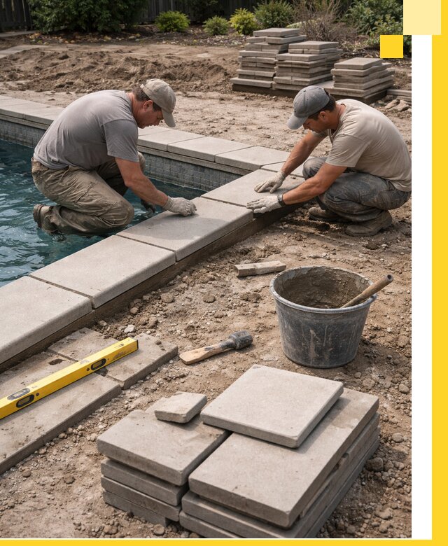 Установка и изготовление копингового камня для бассейнов в Шахтах