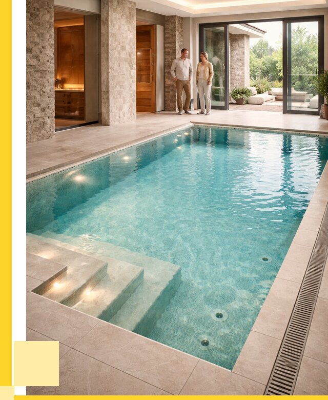 Бассейн во дворе в Шахтах: проект, отделка от 1302360 р. | ЭриданШхт