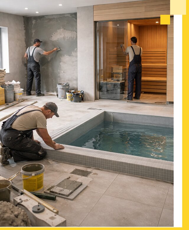 Проектирование и строительство сауны с бассейном в Шахтах