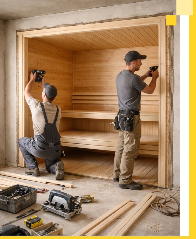 Монтаж саун под ключ в Шахтах — проектирование и установка