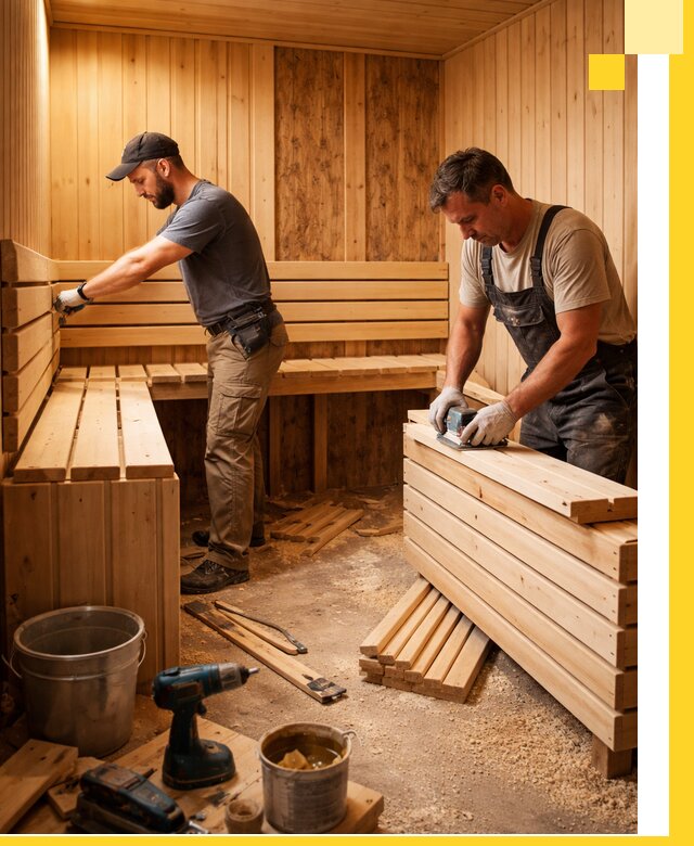 Профессиональный комплексный ремонт саун под ключ в Шахтах