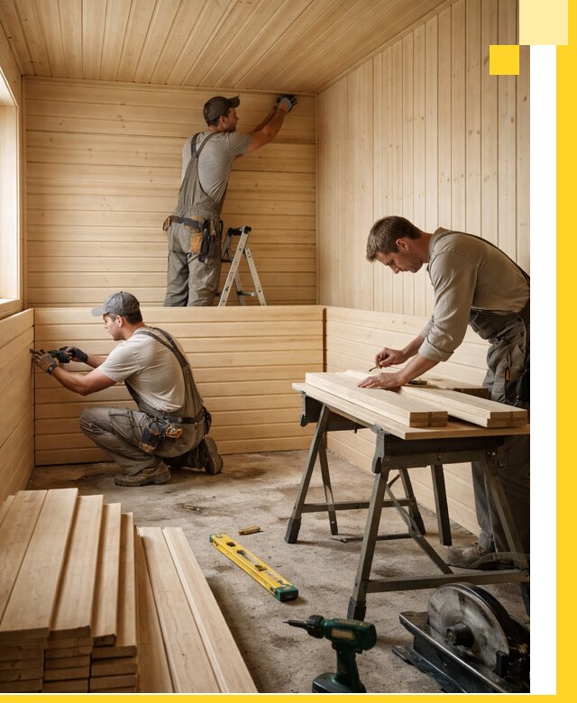 Обшивка саун в Шахтах из натуральной древесины под ключ