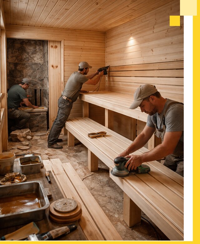 Профессиональная отделка бань в Шахтах под ключ, с гарантией