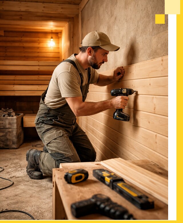 Профессиональная внутренняя отделка бани в Шахтах под ключ