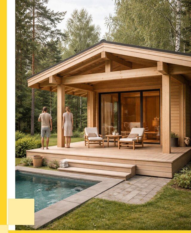 Бани с террасой под ключ в Шахтах от 651180 р. | ЭриданШхт