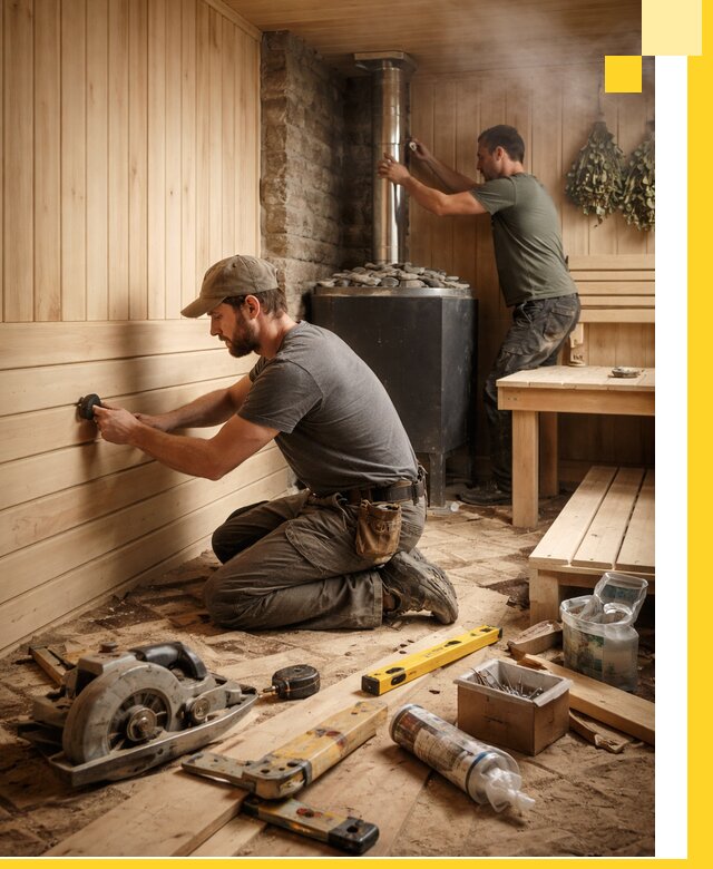 Полное строительство и оснащение парных под ключ в Шахтах