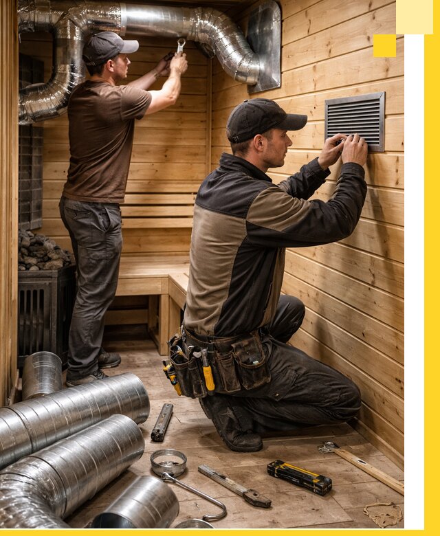 Проектирование и монтаж вентиляции бани в Шахтах под ключ