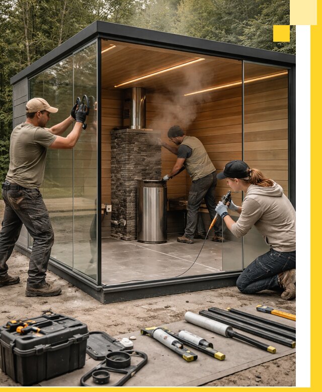 Проектирование и строительство стеклянных бань в Шахтах