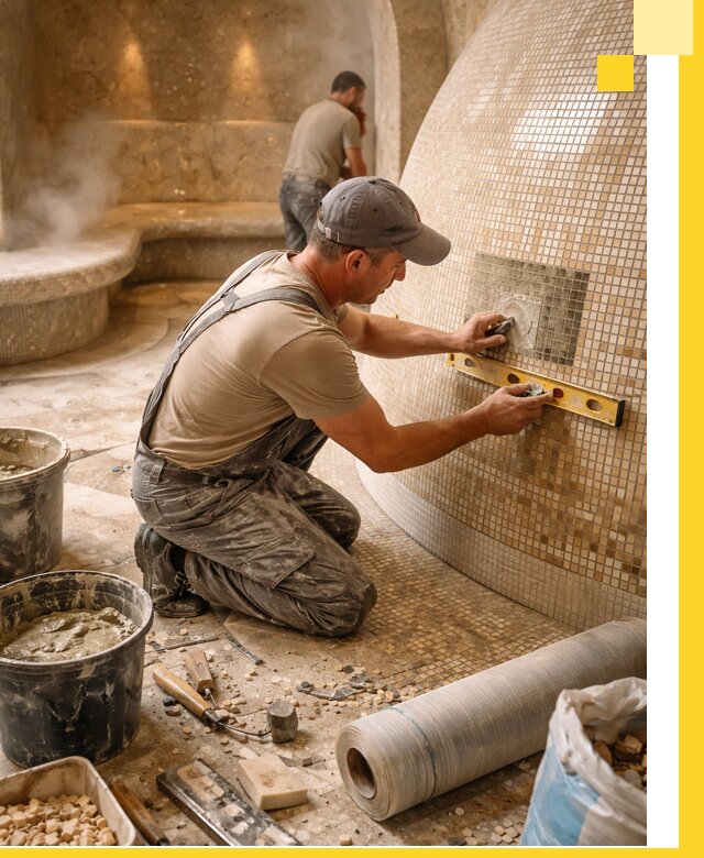 Хамам под ключ в Шахтах: проектирование, строительство, отделка