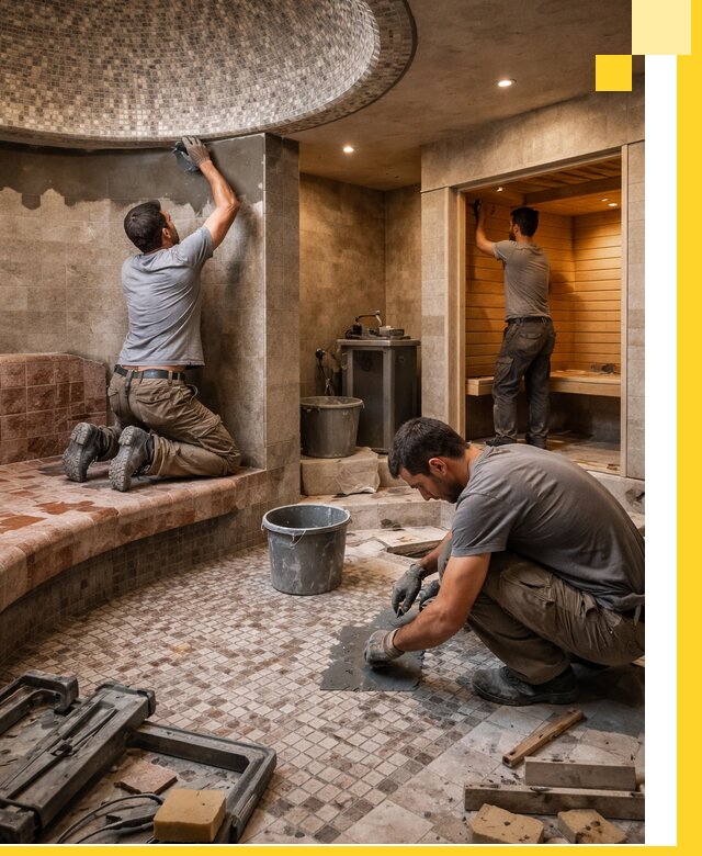 Проект и строительство хамама бани и сауны под ключ в Шахтах