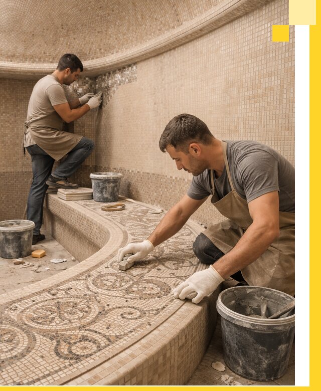 Плитка для хамама в Шахтах, укладка, подбор и поставка